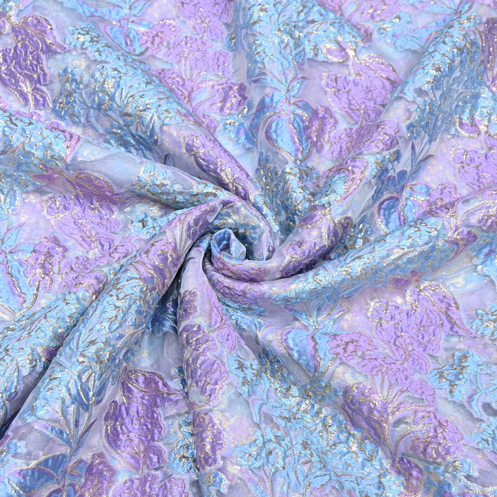 Luxury Imported Korean Jacquard Floral Zari Designer Fabric - AF1050-A5