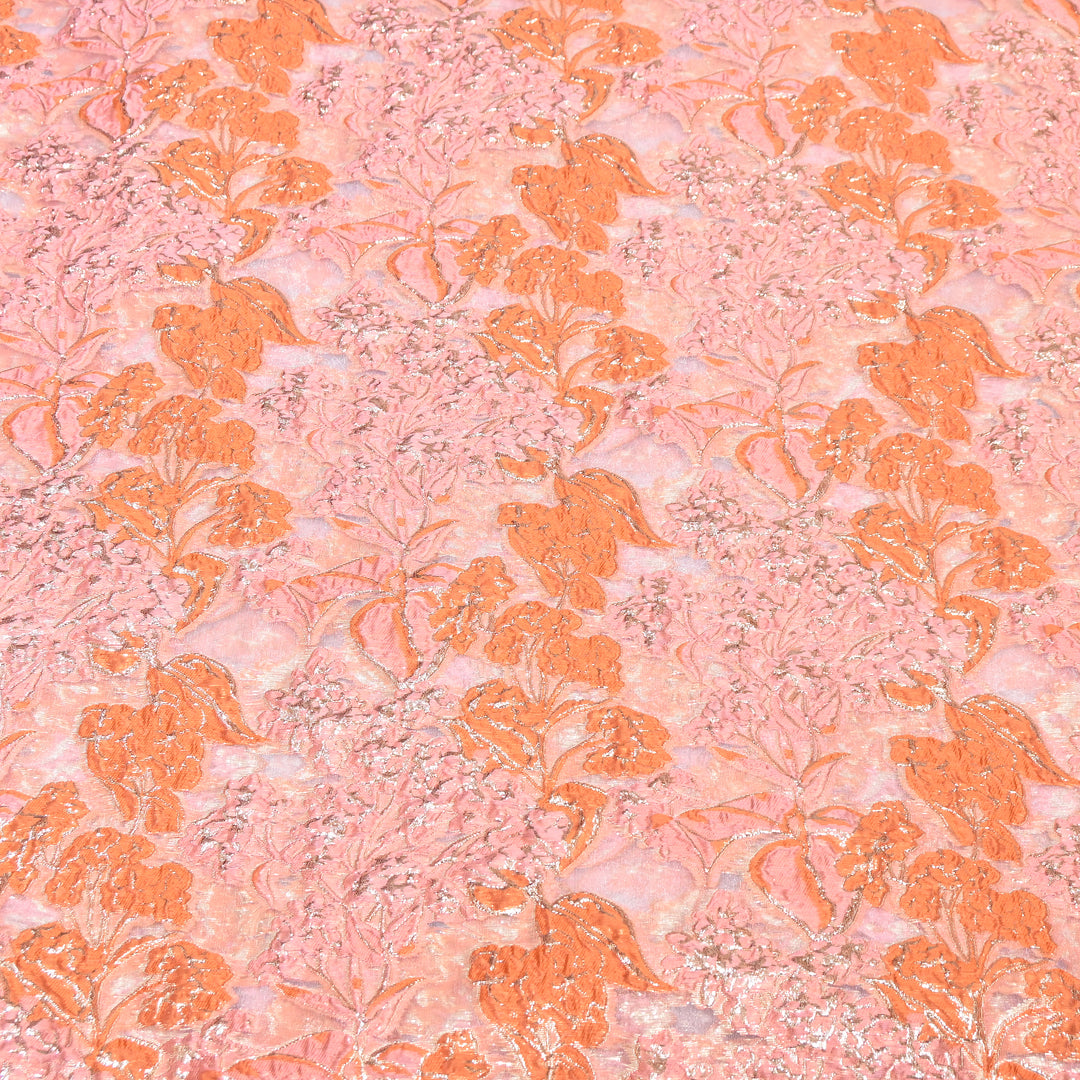 Luxury Imported Korean Jacquard Floral Zari Designer Fabric - AF1050-A4