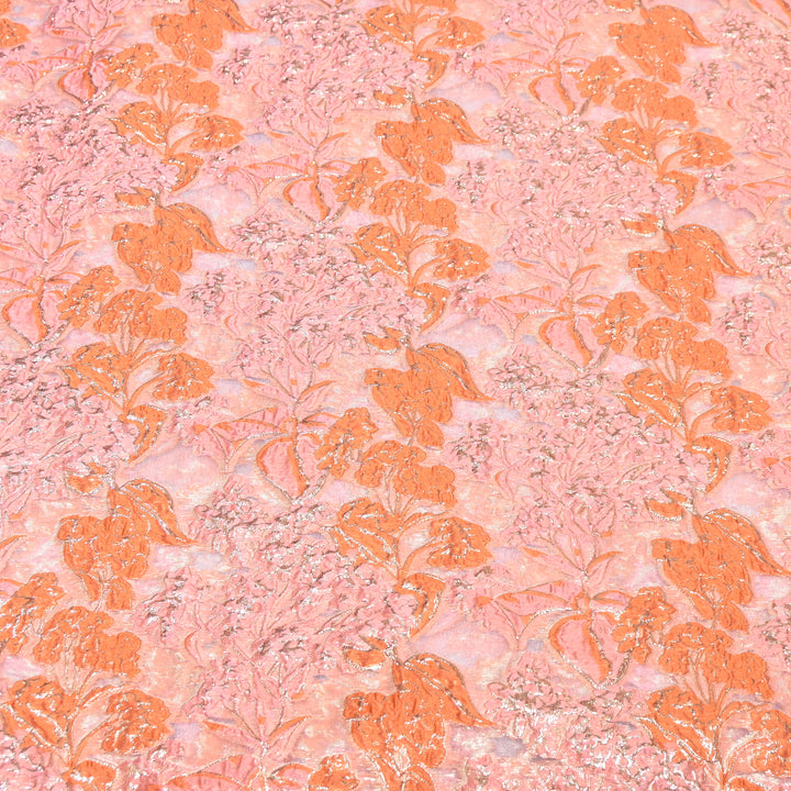 Luxury Imported Korean Jacquard Floral Zari Designer Fabric - AF1050-A4
