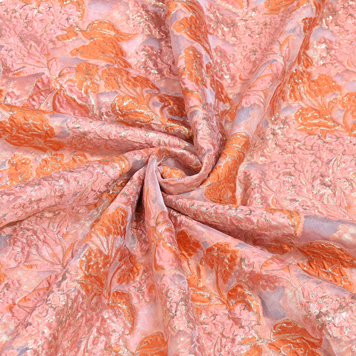 Luxury Imported Korean Jacquard Floral Zari Designer Fabric - AF1050-A4