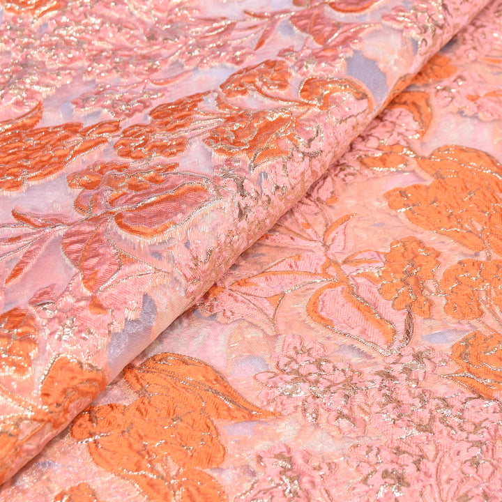 Luxury Imported Korean Jacquard Floral Zari Designer Fabric - AF1050-A4