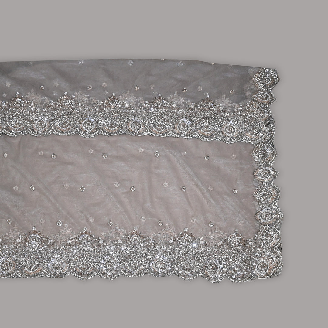 Net Moti Embroidery Dupatta | Designer Pearl Work Party Wear Dupatta-V12880C-H1