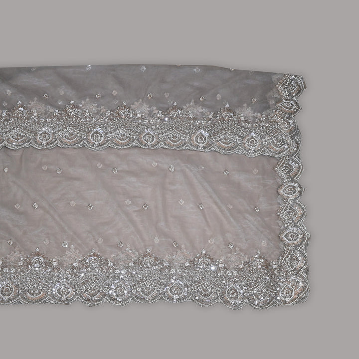 Net Moti Embroidery Dupatta | Designer Pearl Work Party Wear Dupatta-V12880C-H1