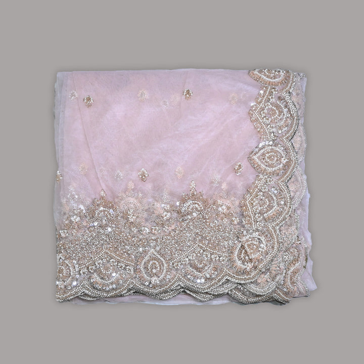 Net Moti Embroidery Dupatta | Designer Pearl Work Party Wear Dupatta-V12880C-H3