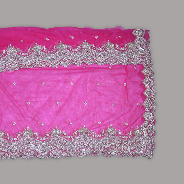 Net Moti Embroidery Dupatta | Designer Pearl Work Party Wear Dupatta-V12880C-H5