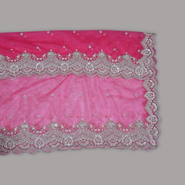 Net Moti Embroidery Dupatta | Designer Pearl Work Party Wear Dupatta-V12880C-H4