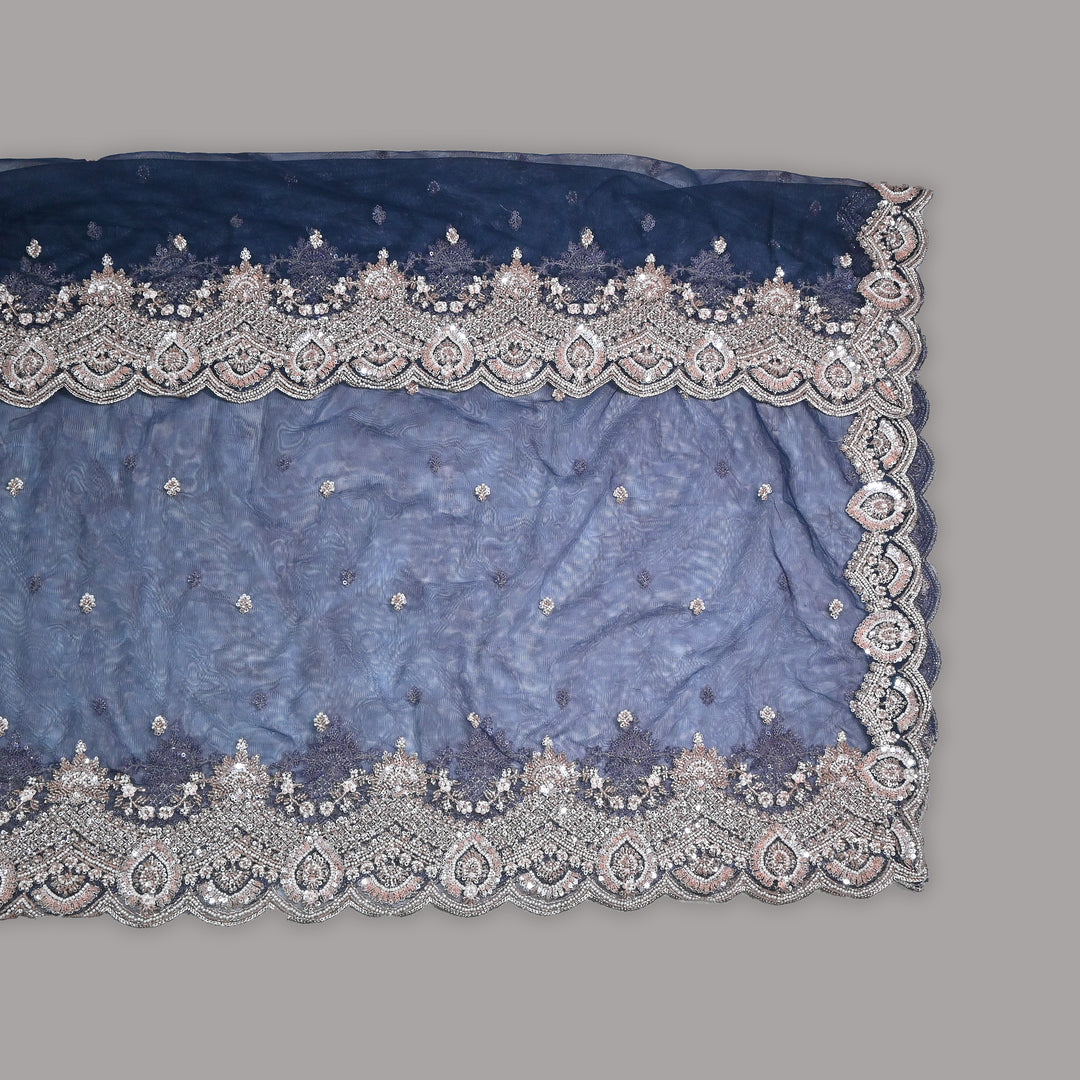Net Moti Embroidery Dupatta | Designer Pearl Work Party Wear Dupatta-V12880C-H6