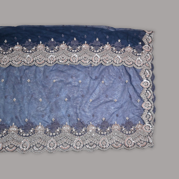 Net Moti Embroidery Dupatta | Designer Pearl Work Party Wear Dupatta-V12880C-H6