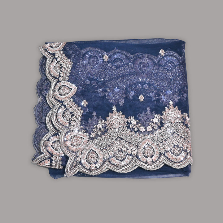 Net Moti Embroidery Dupatta | Designer Pearl Work Party Wear Dupatta-V12880C-H6