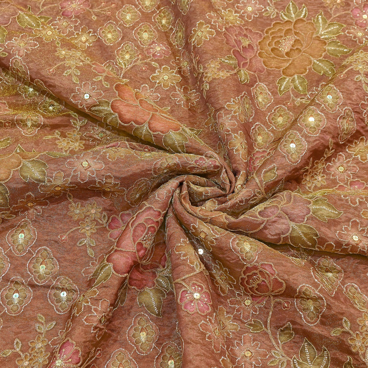 Premium Shimmer Tissue Fabric featuring Intricate Zari & Sequins Embroidery | NV0508-4