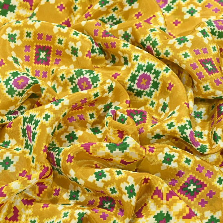 Premium Viscose Crepe Digital Print Fabric | Soft & Elegant Designer Printed Fabric | 001166-A