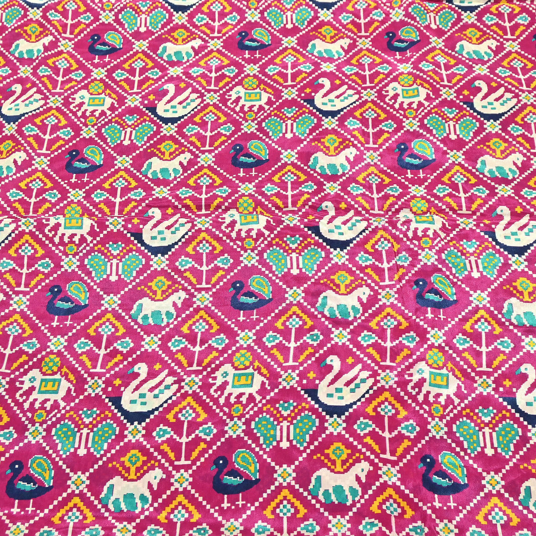 Premium Viscose Crepe Digital Print Fabric | Soft & Elegant Designer Printed Fabric | 001166-A1