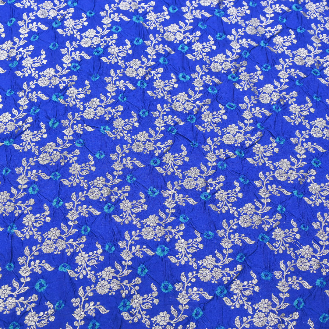 Premium Pure Chiniya Silk Zari Bandhej Fabric | Bandhej Fabric | 002171-16