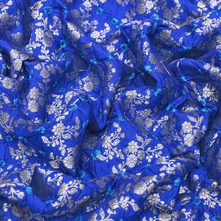 Premium Pure Chiniya Silk Zari Bandhej Fabric | Bandhej Fabric | 002171-16