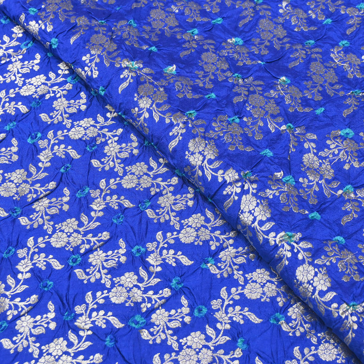 Premium Pure Chiniya Silk Zari Bandhej Fabric | Bandhej Fabric | 002171-16