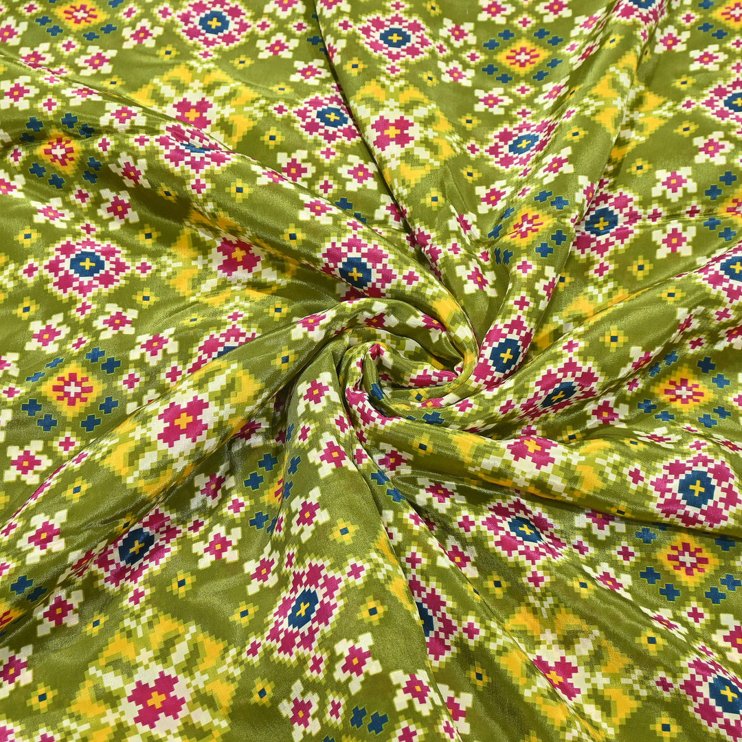 Premium Viscose Crepe Digital Print Fabric | Soft & Elegant Designer Printed Fabric | 001166-A5