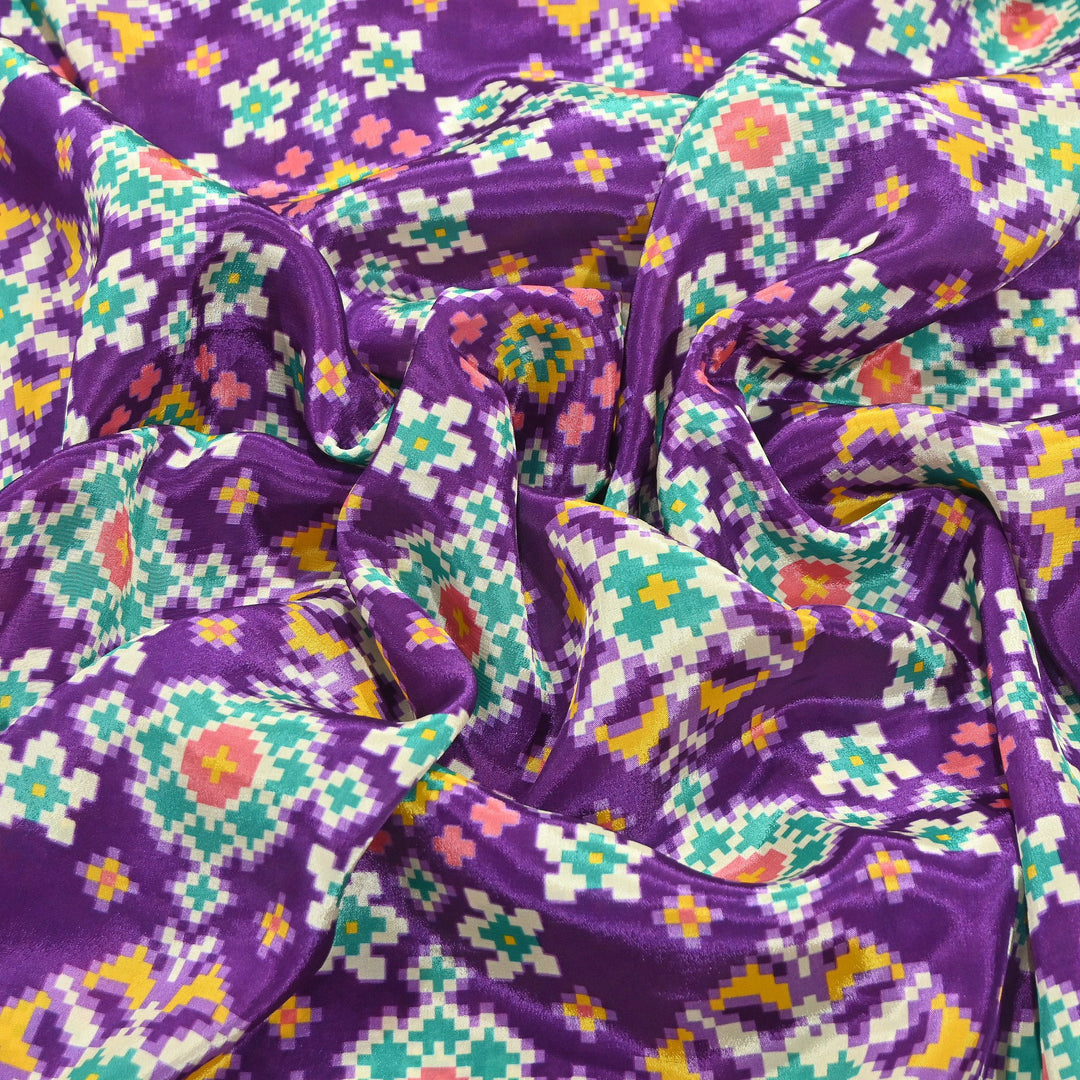 Premium Viscose Crepe Digital Print Fabric | Soft & Elegant Designer Printed Fabric | 001166-A7