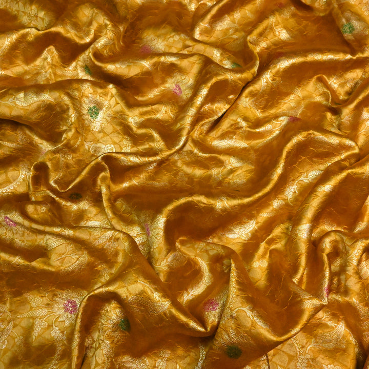Pure Chiniya Silk Zari Brocade Fabric
