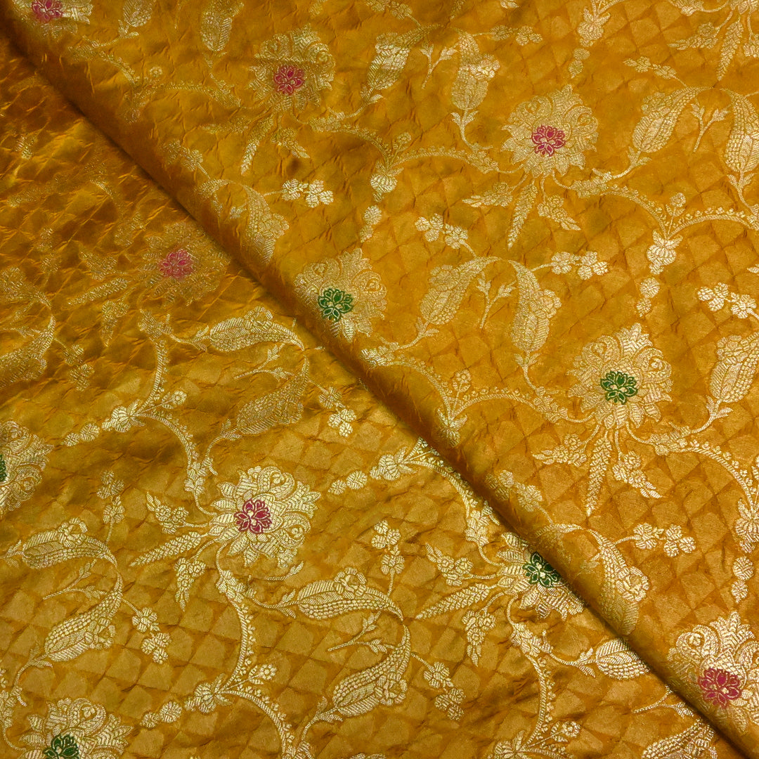 Pure Chiniya Silk Zari Brocade Fabric