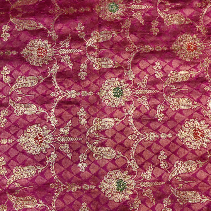 Pure Chiniya Silk Zari Brocade Fabric