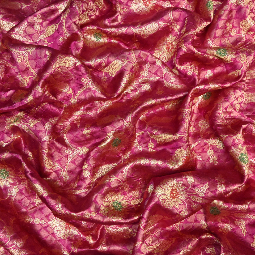 Pure Chiniya Silk Zari Brocade Fabric