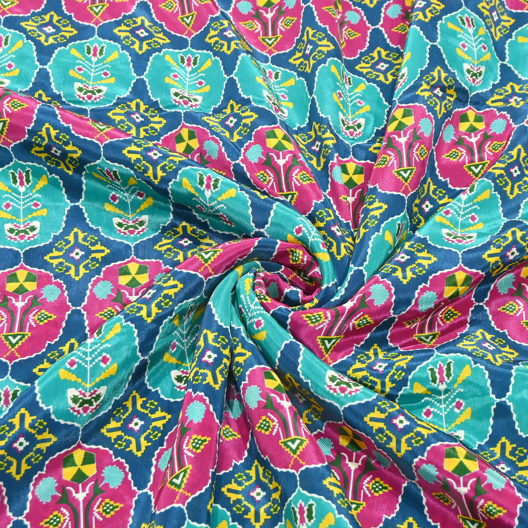 Premium Viscose Crepe Digital Print Fabric | Soft & Elegant Designer Printed Fabric | 001166-A10