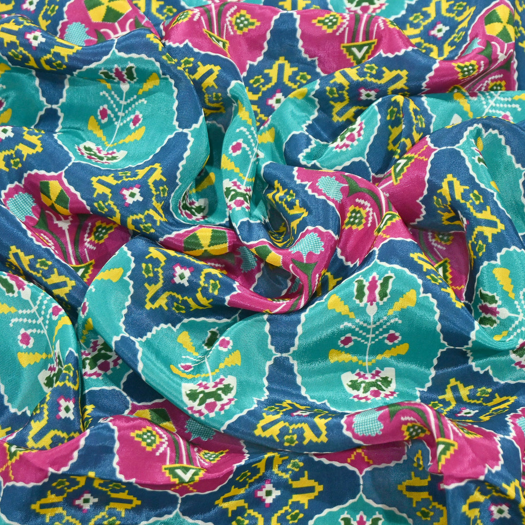 Premium Viscose Crepe Digital Print Fabric | Soft & Elegant Designer Printed Fabric | 001166-A10