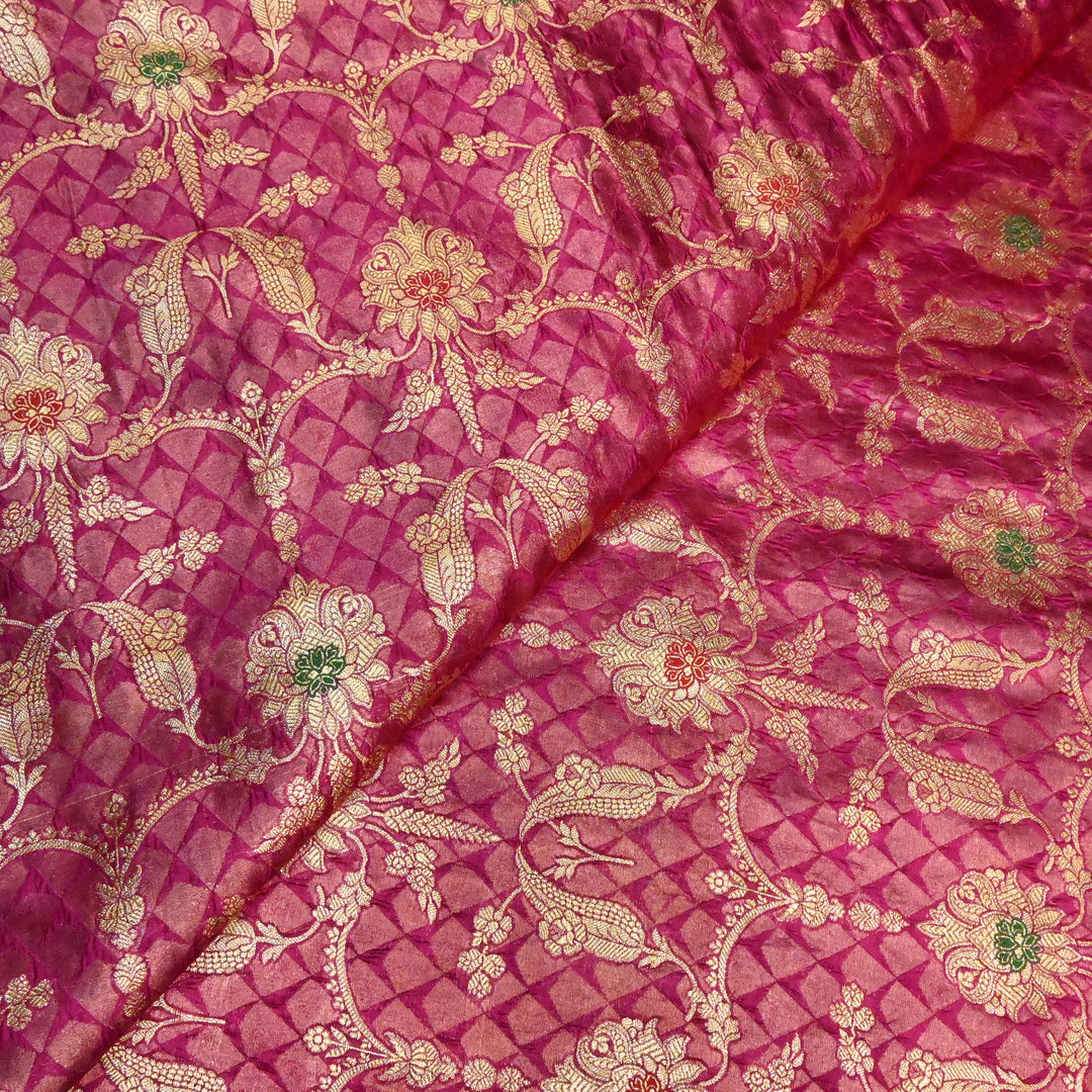 Pure Chiniya Silk Zari Brocade Fabric