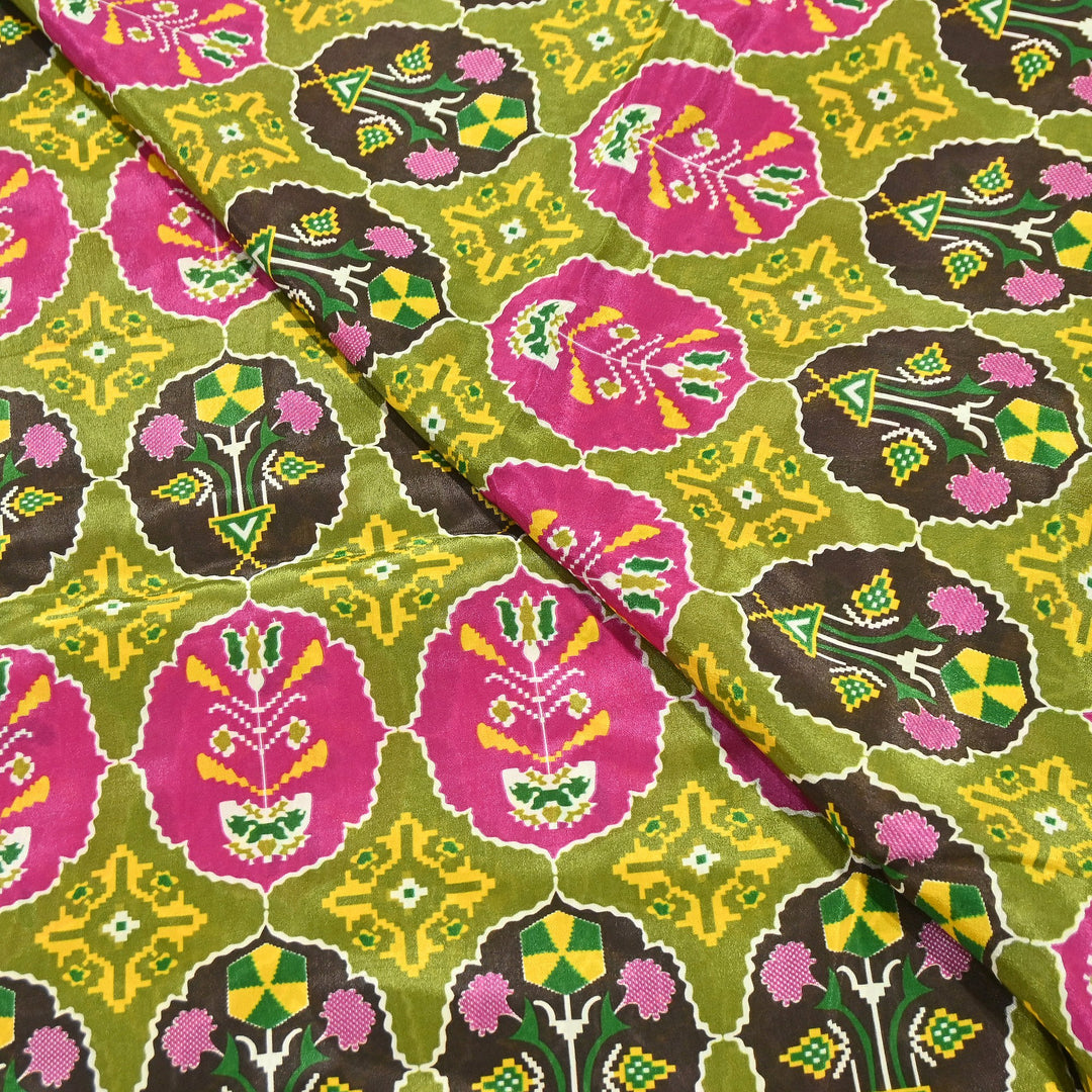 Premium Viscose Crepe Digital Print Fabric | Soft & Elegant Designer Printed Fabric | 001166-A11