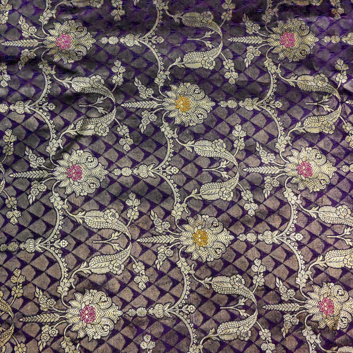 Pure Chiniya Silk Zari Brocade Fabric