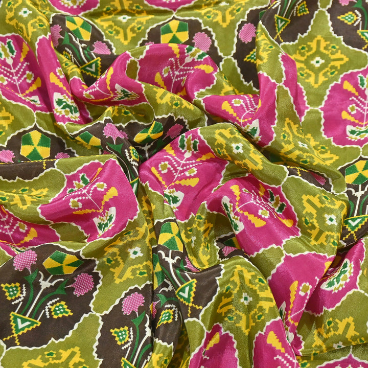 Premium Viscose Crepe Digital Print Fabric | Soft & Elegant Designer Printed Fabric | 001166-A11