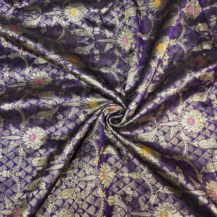 Pure Chiniya Silk Zari Brocade Fabric