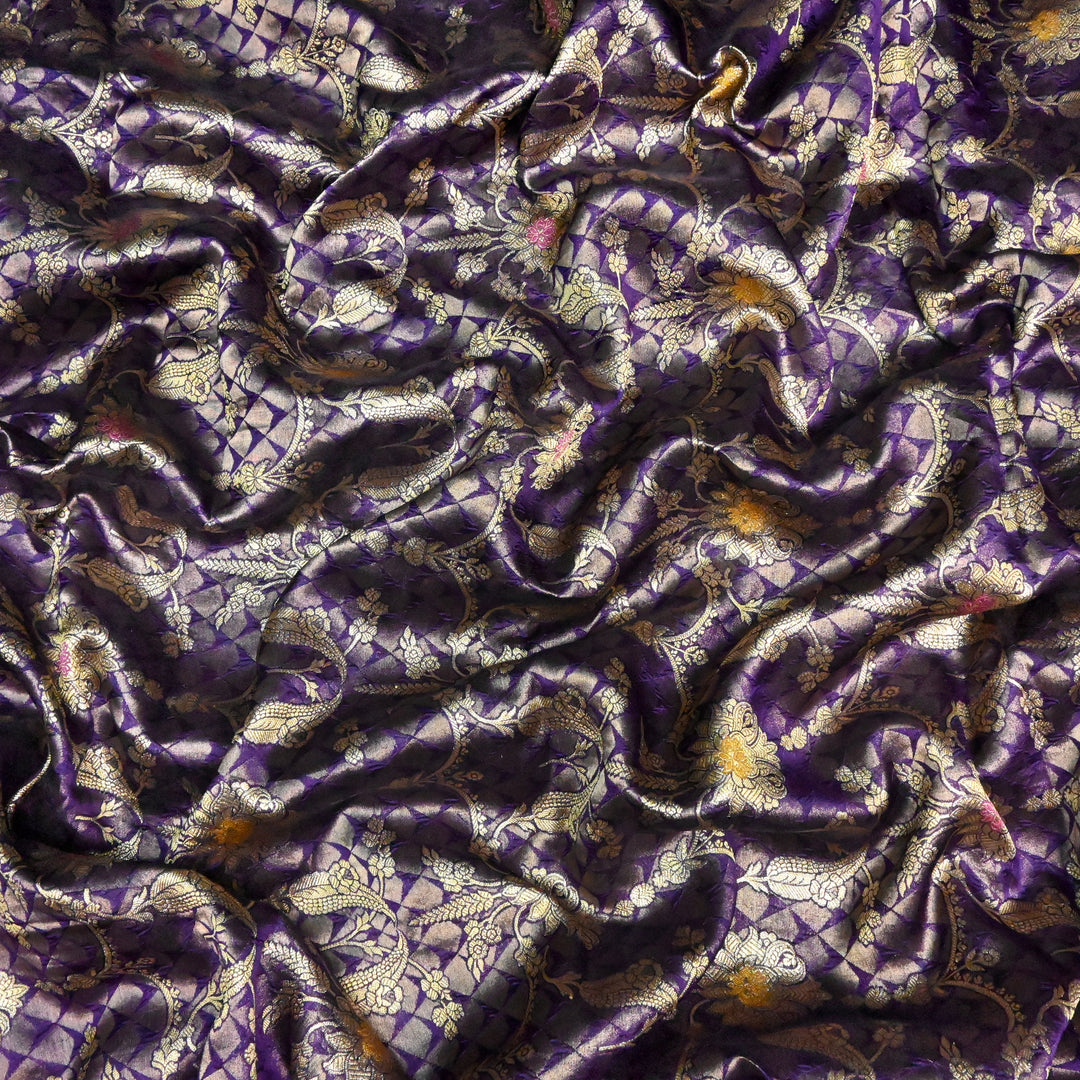 Pure Chiniya Silk Zari Brocade Fabric