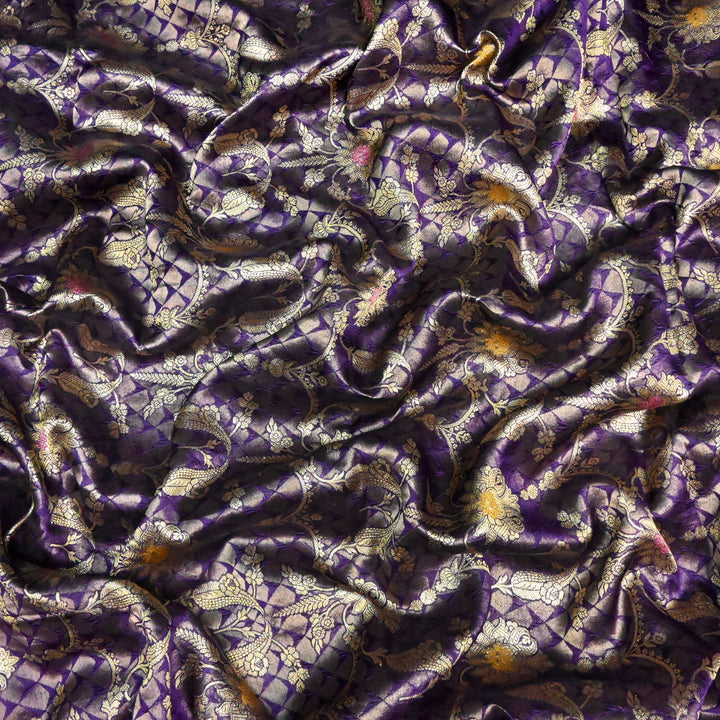 Pure Chiniya Silk Zari Brocade Fabric
