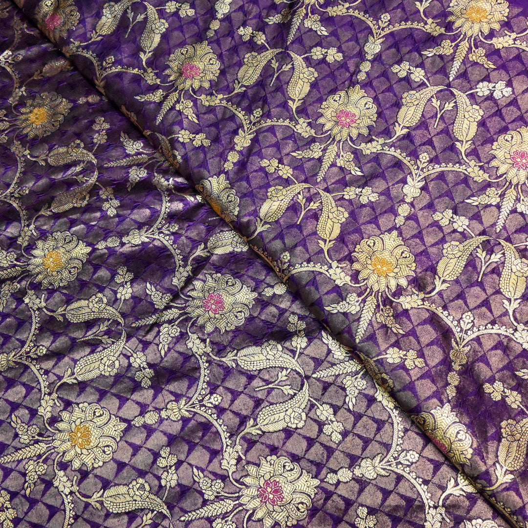 Pure Chiniya Silk Zari Brocade Fabric