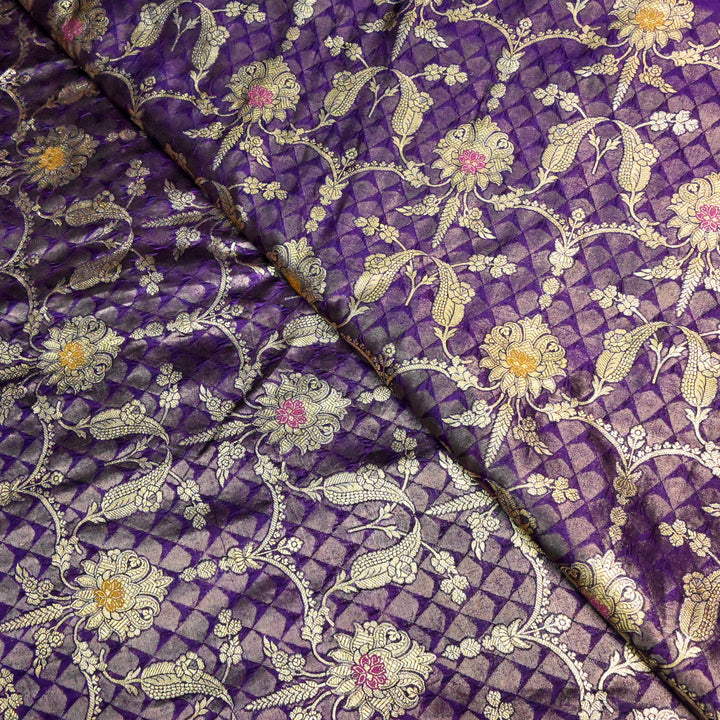 Pure Chiniya Silk Zari Brocade Fabric