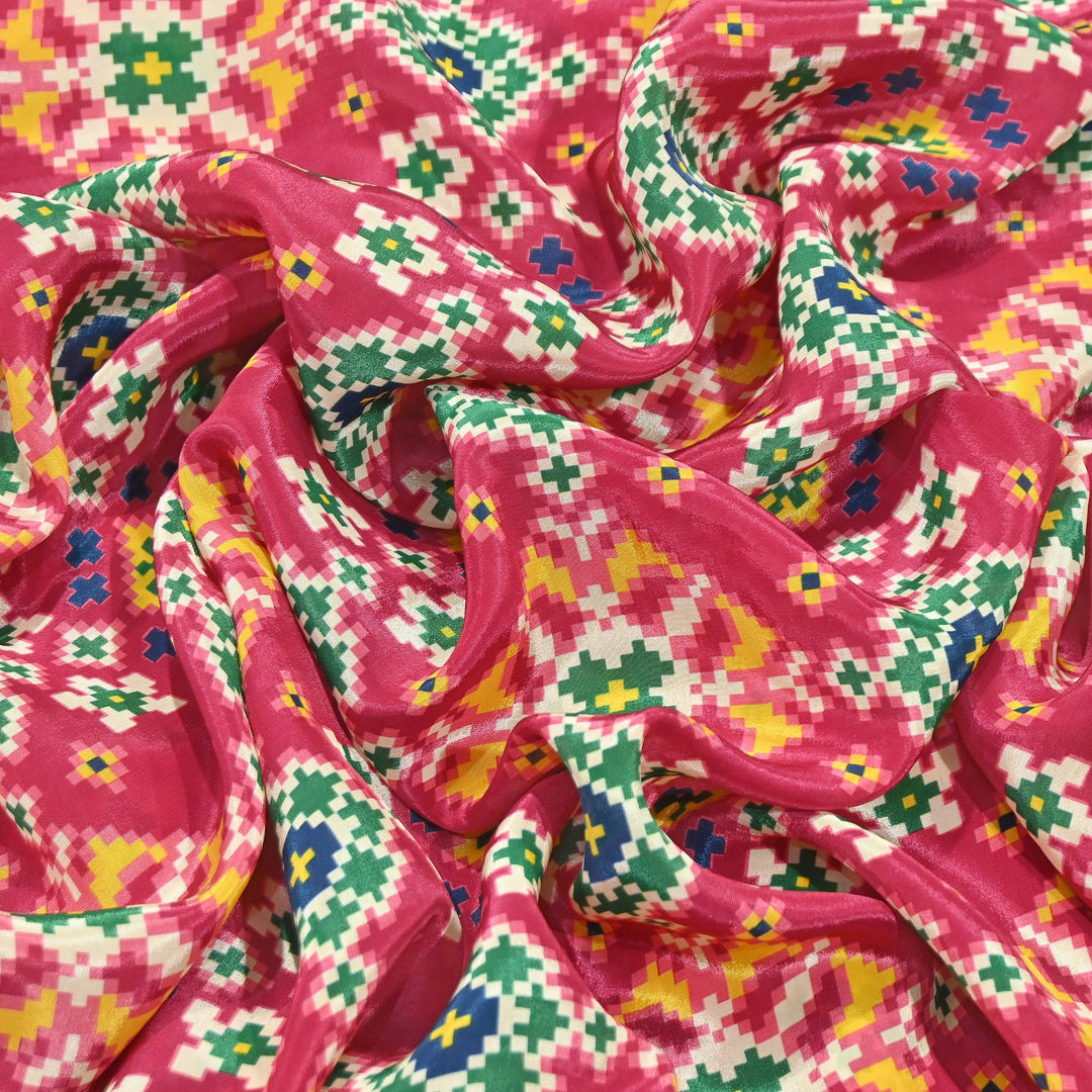 Premium Viscose Crepe Digital Print Fabric | Soft & Elegant Designer Printed Fabric | 001166-A13