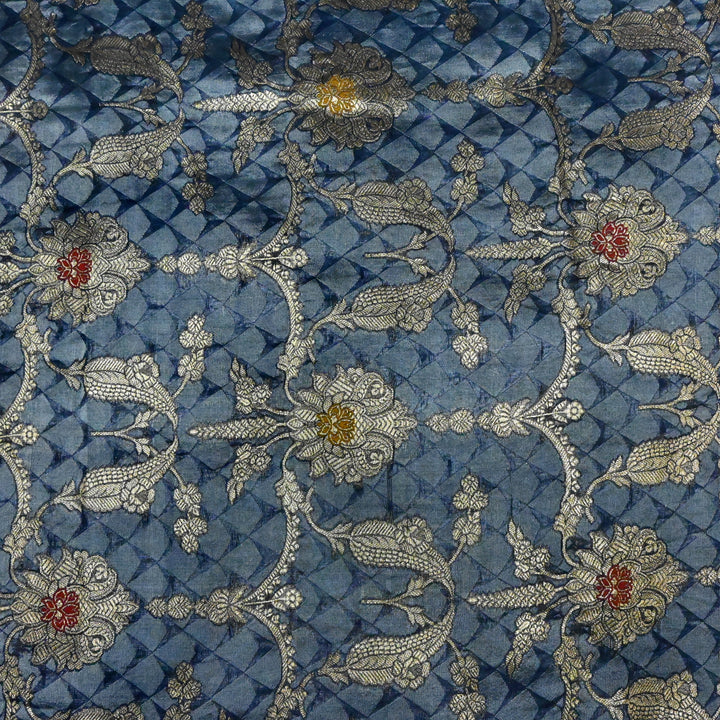 Pure Chiniya Silk Zari Brocade Fabric