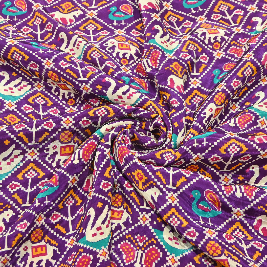 Premium Viscose Crepe Digital Print Fabric | Soft & Elegant Designer Printed Fabric | 001166-A12