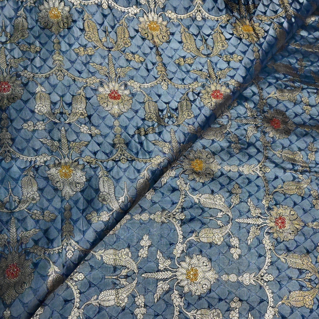 Pure Chiniya Silk Zari Brocade Fabric
