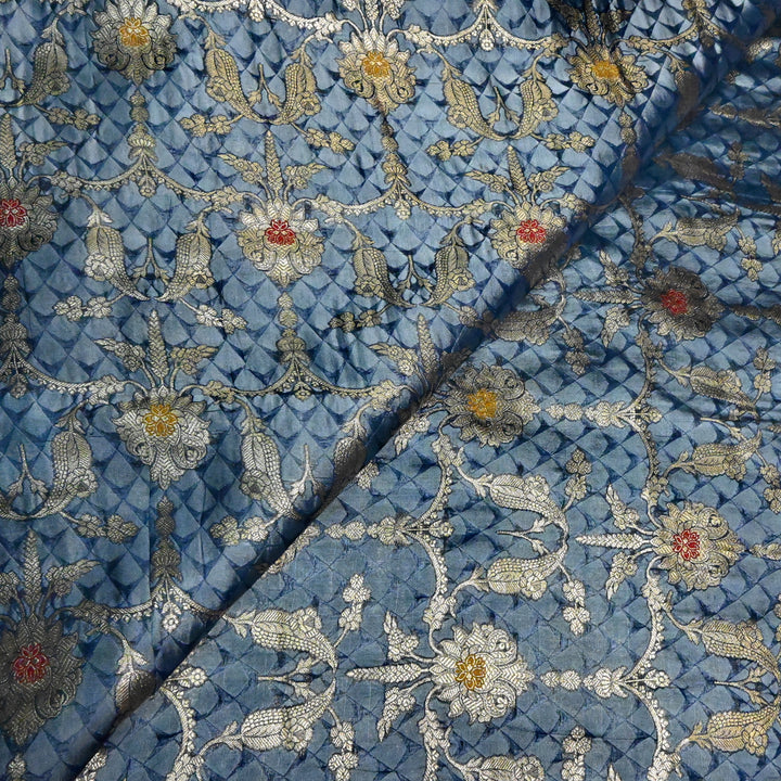 Pure Chiniya Silk Zari Brocade Fabric