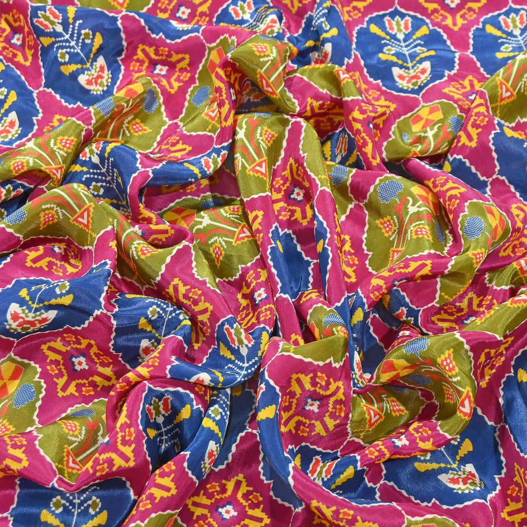 Premium Viscose Crepe Digital Print Fabric | Soft & Elegant Designer Printed Fabric | 001166-A14