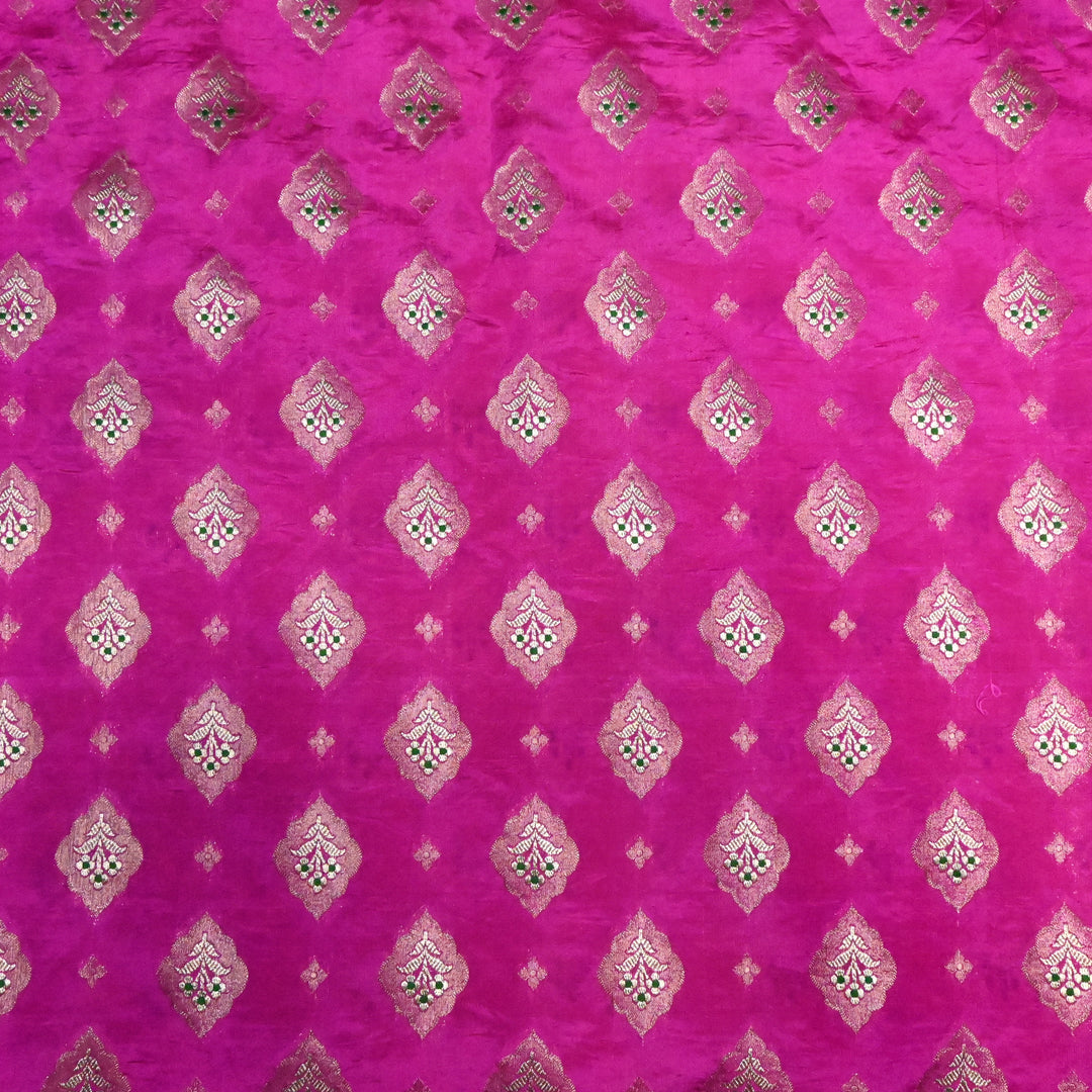 Pure Raw Mango Silk Zari Brocade Fabric