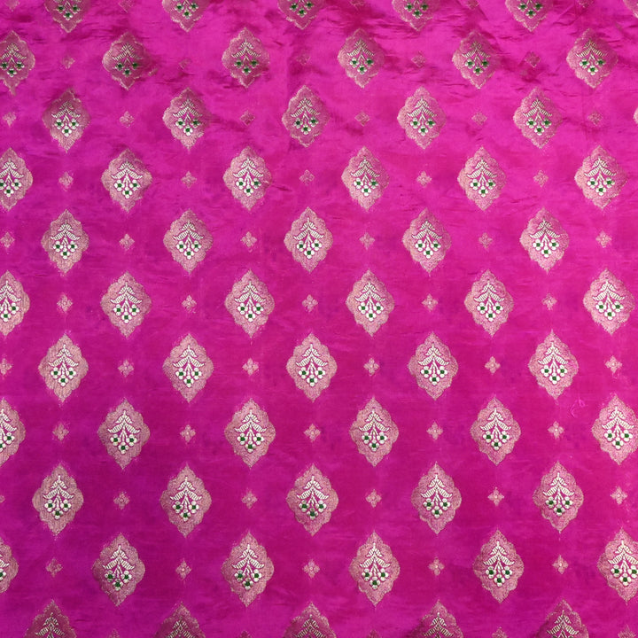 Pure Raw Mango Silk Zari Brocade Fabric
