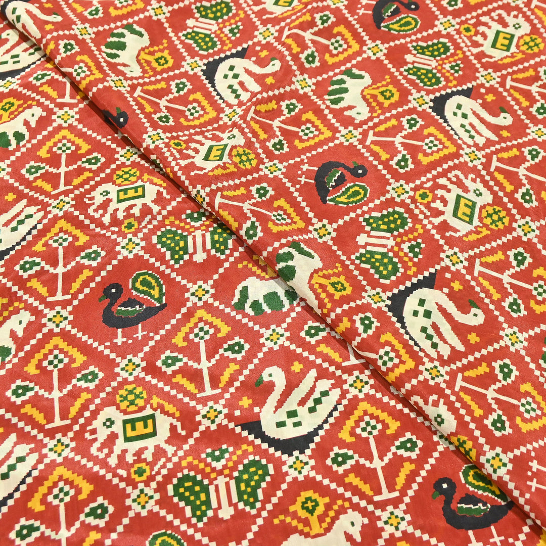 Premium Viscose Crepe Digital Print Fabric | Soft & Elegant Designer Printed Fabric | 001166-A15