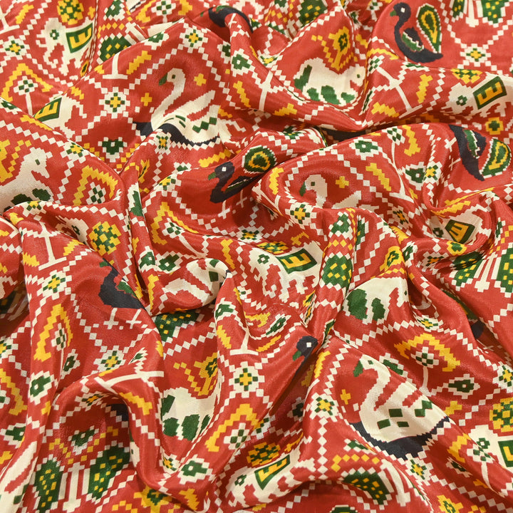 Premium Viscose Crepe Digital Print Fabric | Soft & Elegant Designer Printed Fabric | 001166-A15