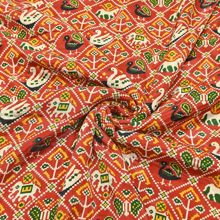 Premium Viscose Crepe Digital Print Fabric | Soft & Elegant Designer Printed Fabric | 001166-A15
