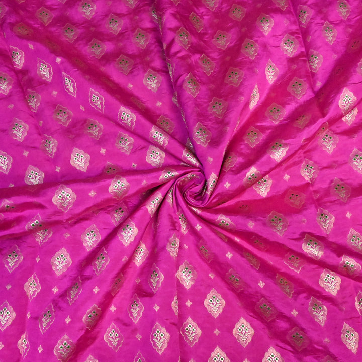 Pure Raw Mango Silk Zari Brocade Fabric