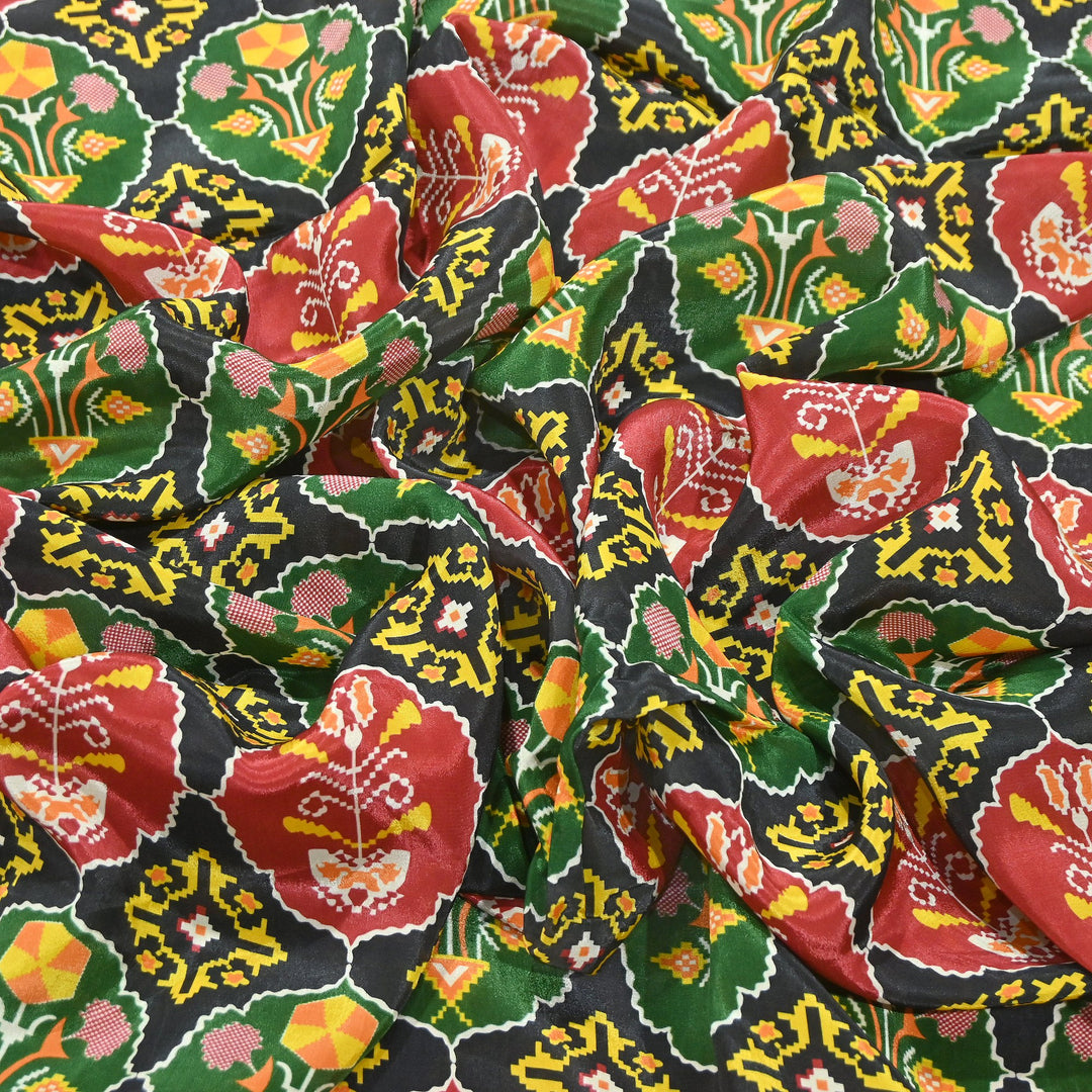 Premium Viscose Crepe Digital Print Fabric | Soft & Elegant Designer Printed Fabric | 001166-A16
