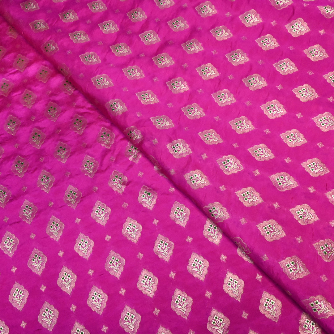 Pure Raw Mango Silk Zari Brocade Fabric